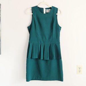 Pine Green Work/Event Peplum Dress